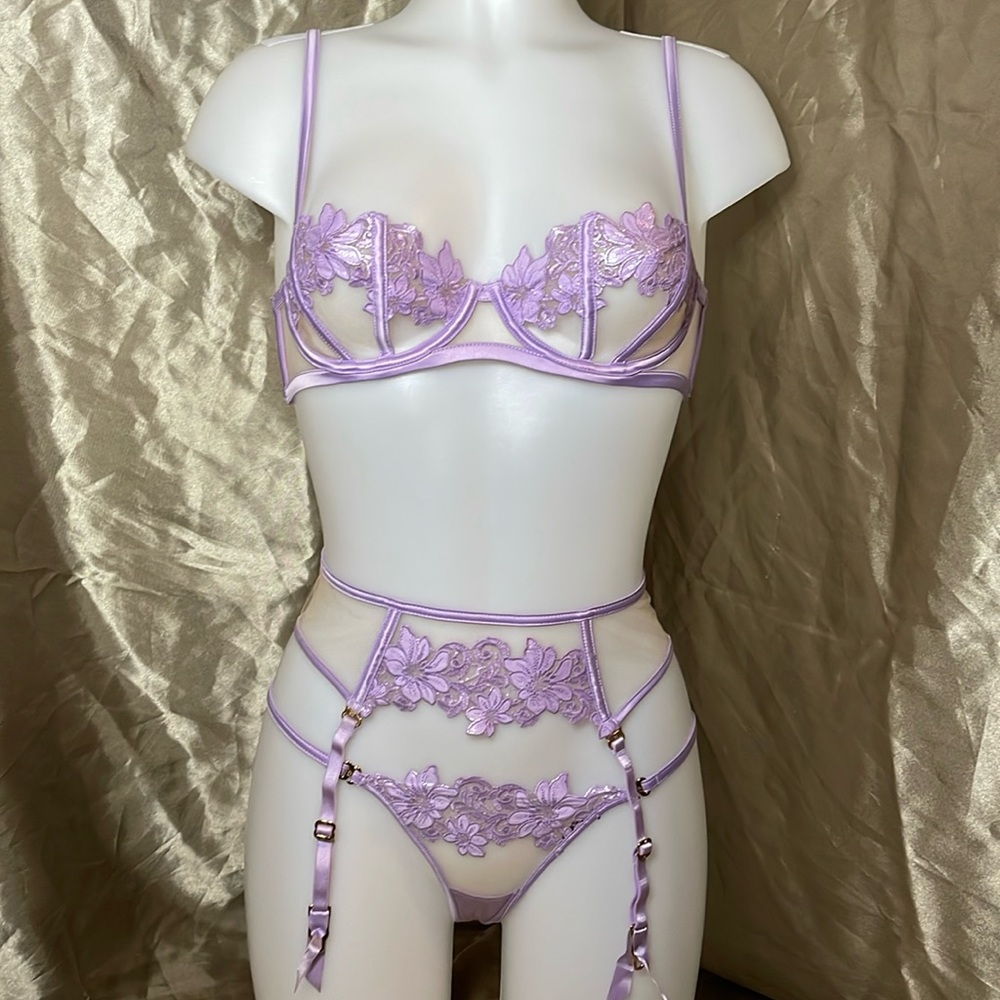 Honey Birdette Amelie Lilac 3 PC Set